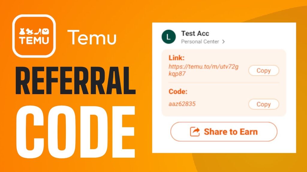 TEMU Unused Referral Codes