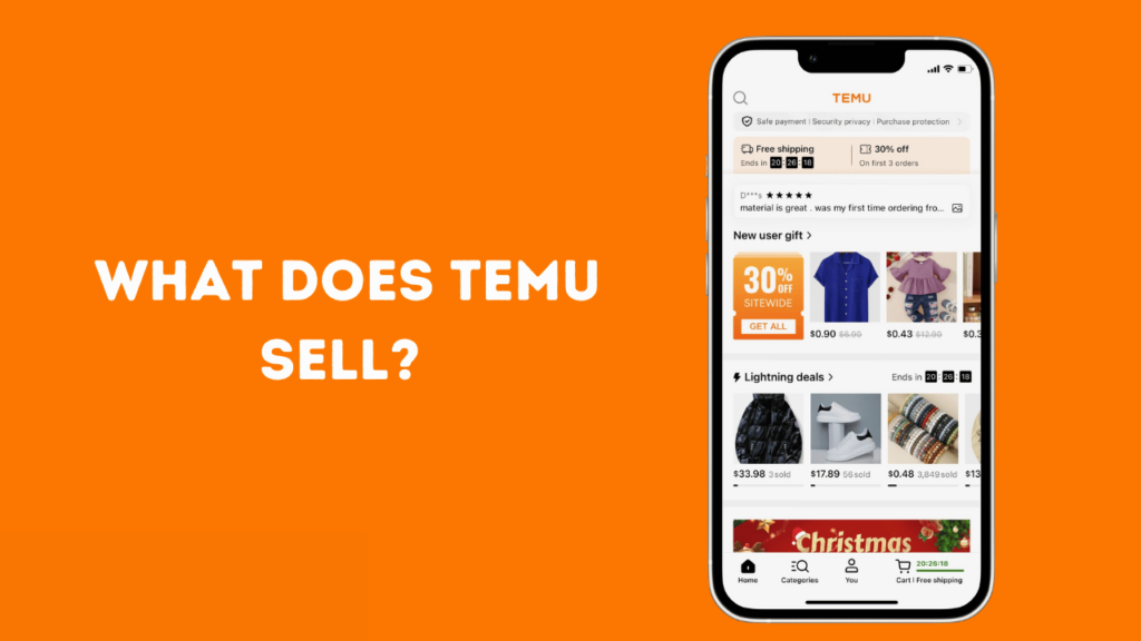 What does Temu sell? 